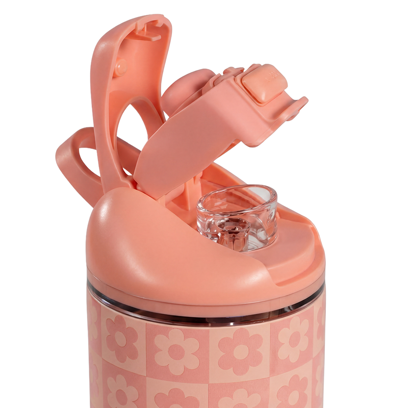 Ease2o 14oz | Leakproof 2-in-1 Kids Water Bottle Straw & Chug Spout – Daisy Checkers