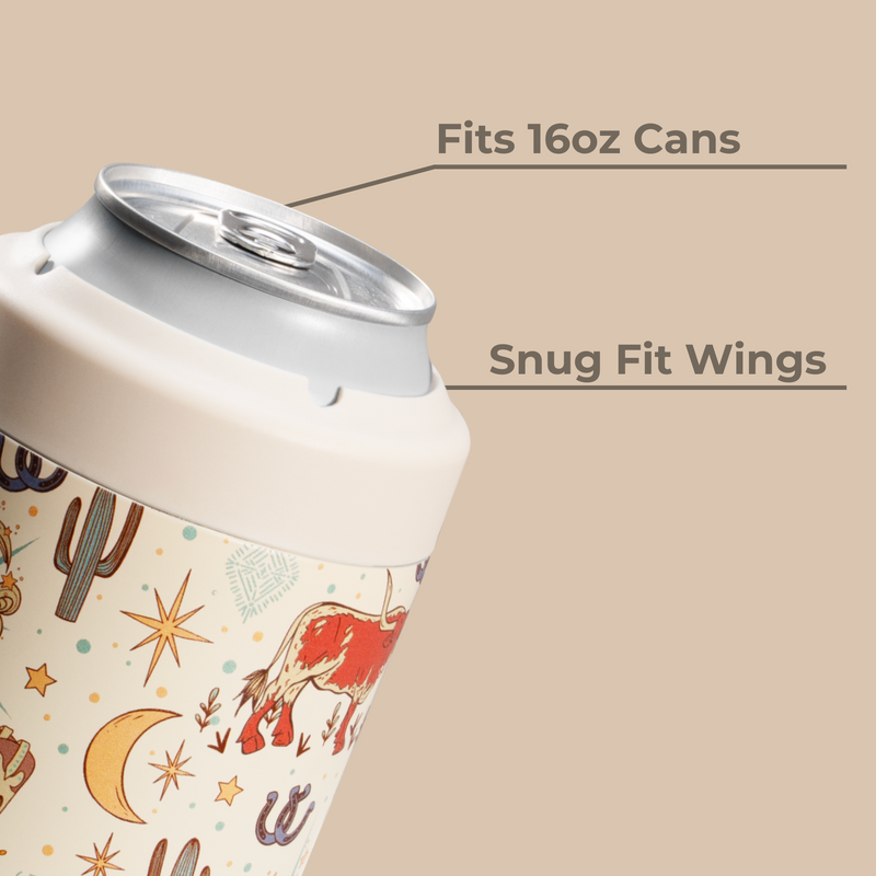Can Cooler 16oz | 2-in-1 Insulated Tallboy Can Cooler Screw-Top Lock – Rodeo