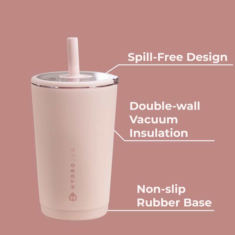 Everyday Tumbler 14oz | Ceramic-Lined Spill-Free Kids Tumbler – Dusty Rose