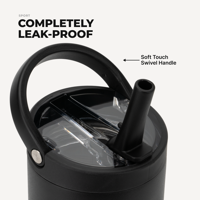 Sport 32oz | Leakproof Insulated Water Bottle Workout & Hike – Black