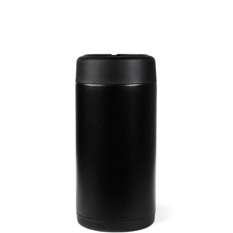 Slim Can Cooler 12oz | Insulated Stainless Steel Skinny Can Holder – Black