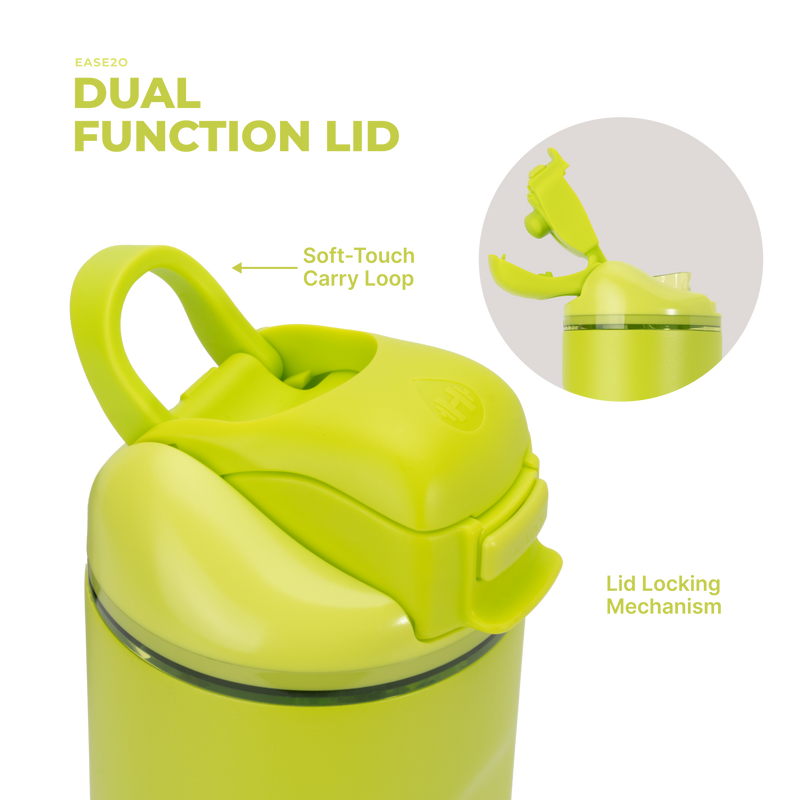 Ease2o 32oz | Compact Water Bottle with Straw & Chug Spout – Lemon Lime